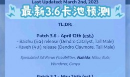 3.6 卡池爆料最新,新角色与限定皮肤大揭秘！